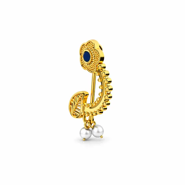 Liza_Golden_Pearl_Nose_Pin