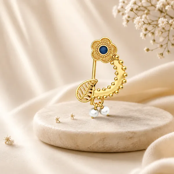Liza_Golden_Pearl_Nose_Pin