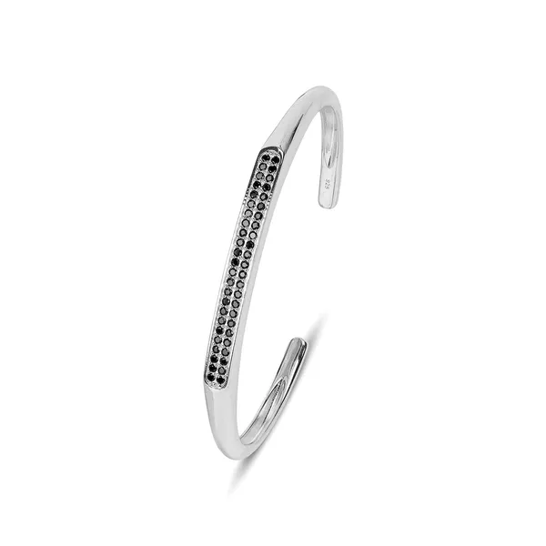 Ruby_Silver_Black_Spinel_Bangle