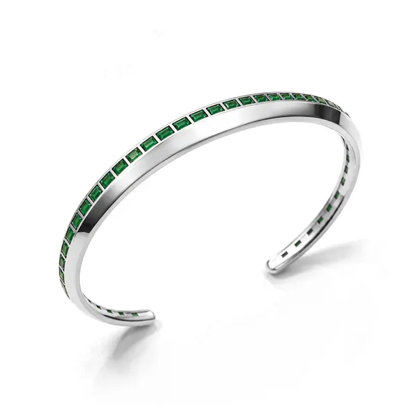 Kite_Silver_And_Green_Zirconia_Bangle