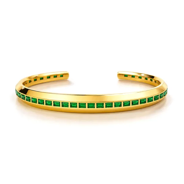 Kite_Golden_And_Green_Zirconia_Bangle