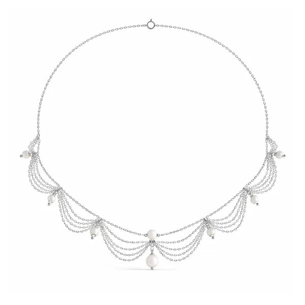 Lily_Silver_Synthetic_Pearl_Necklace