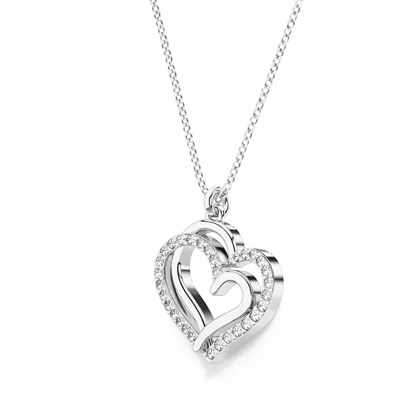 Aoni_Silver_Heart_Zirconia_Necklace