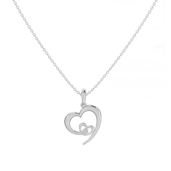 Bely_Silver_Heart_Zirconia_Necklace