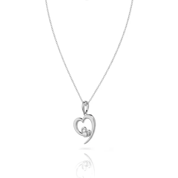 Bely_Silver_Heart_Zirconia_Necklace