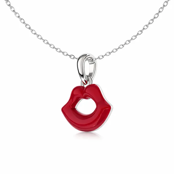 Elya_Silver_And_Red_Enamel_Necklace