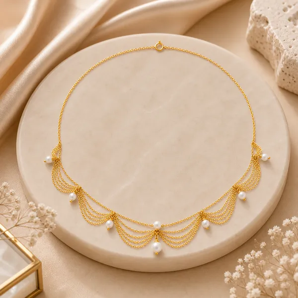 Lily_Golden_Synthetic_Pearl_Necklace