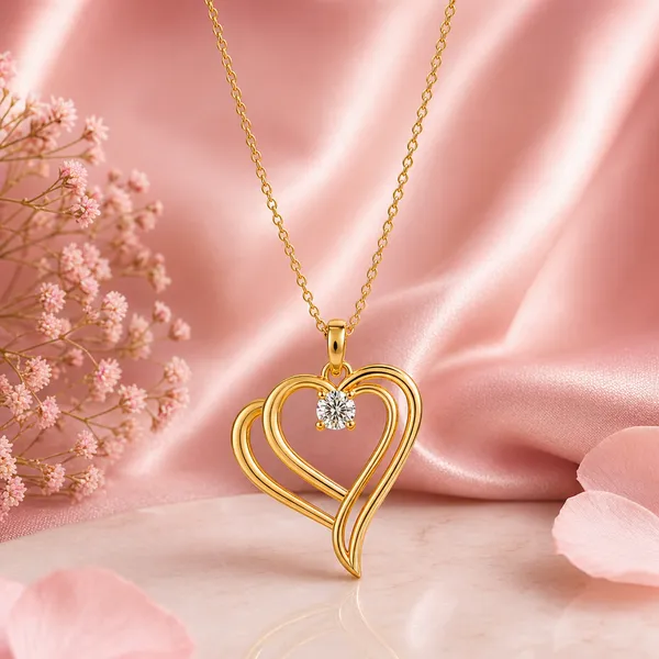 Brin_Golden_Heart_Zirconia_Necklace