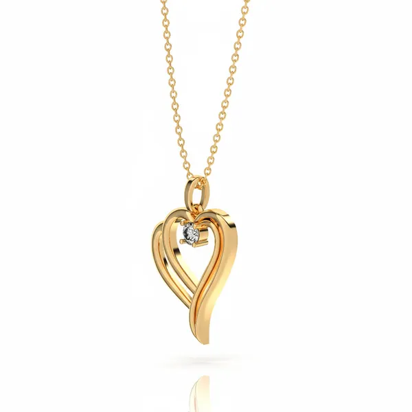 Brin_Golden_Heart_Zirconia_Necklace
