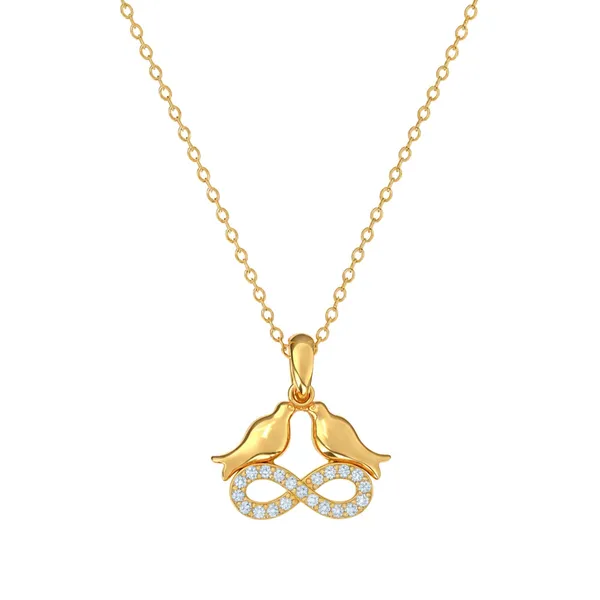 Cera_Golden_Zirconia_Bird_Necklace