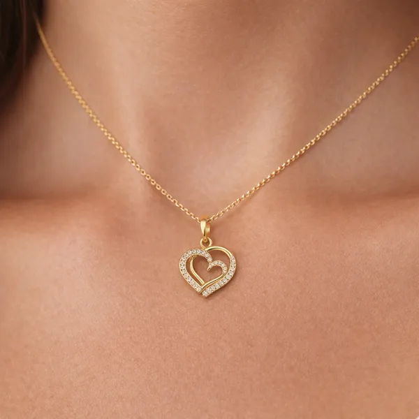 Aoni_Golden_Heart_Zirconia_Necklace