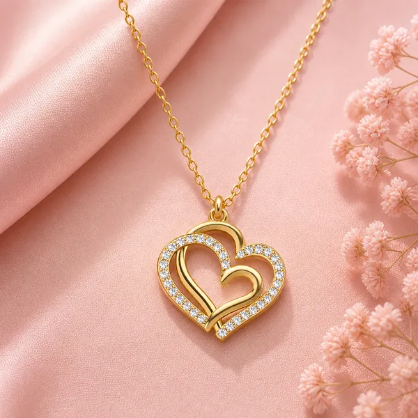 Aoni_Golden_Heart_Zirconia_Necklace
