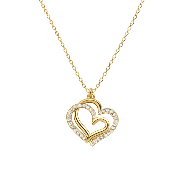 Aoni_Golden_Heart_Zirconia_Necklace