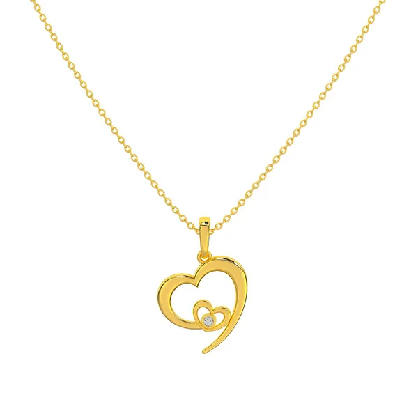 Bely_Golden_Heart_Zirconia_Necklace