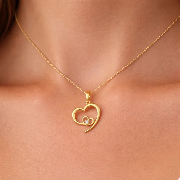 Bely_Golden_Heart_Zirconia_Necklace
