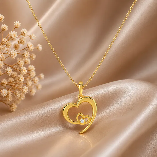 Bely_Golden_Heart_Zirconia_Necklace
