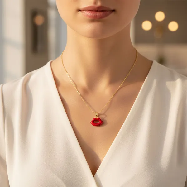 Elya_Golden_And_Red_Enamel_Necklace