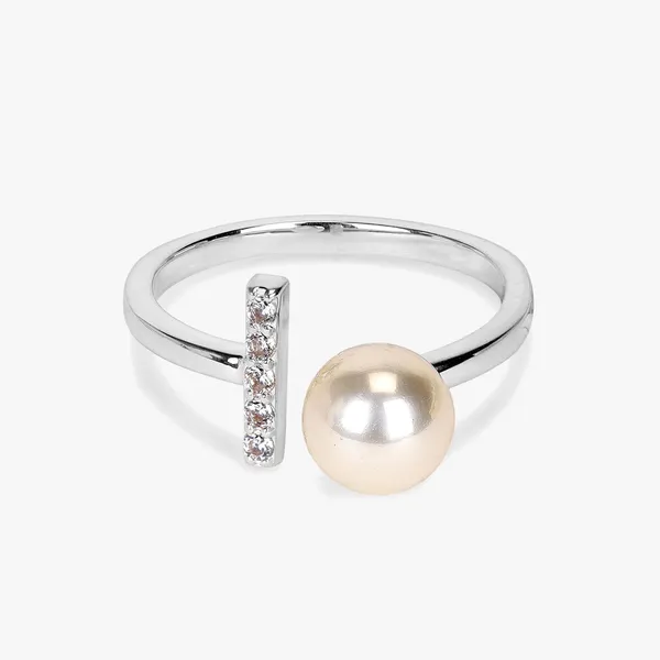Poi_Silver_Pearl_Adjustable_Ring