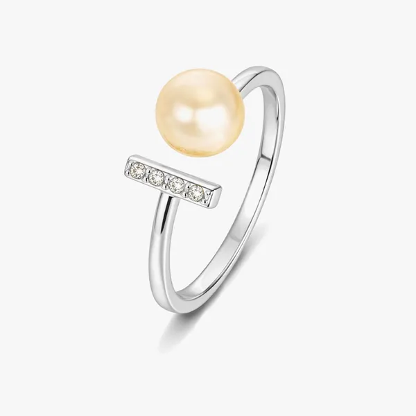 Poi_Silver_Pearl_Adjustable_Ring