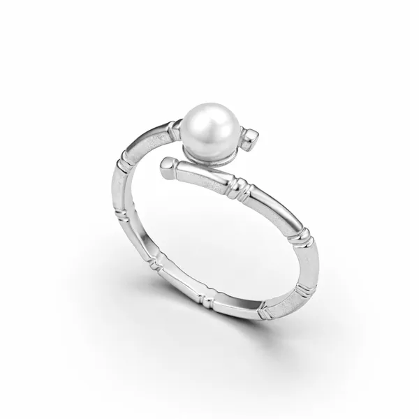 Lily_Silver_Pearl_Adjustable_Ring