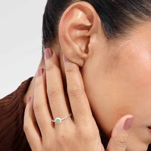 Lily_Silver_Aventurine_Adjustable_Ring