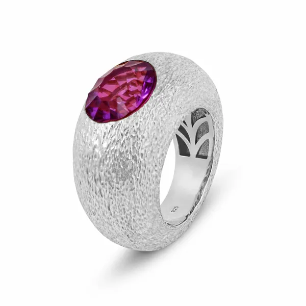 Alice_Silver_And_Red_Adjustable_Ring