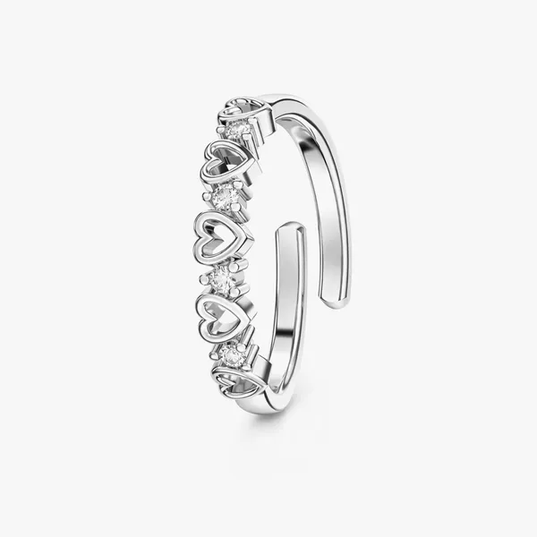 Dami_Silver_Heart_Zirconia_Adjustable_Ring