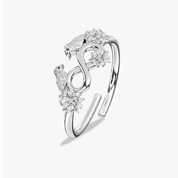 Aery_Silver_Birds_Adjustable_Ring