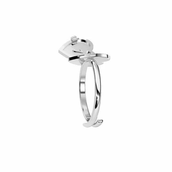 Bina_Silver_And_Red_Adjustable_Ring