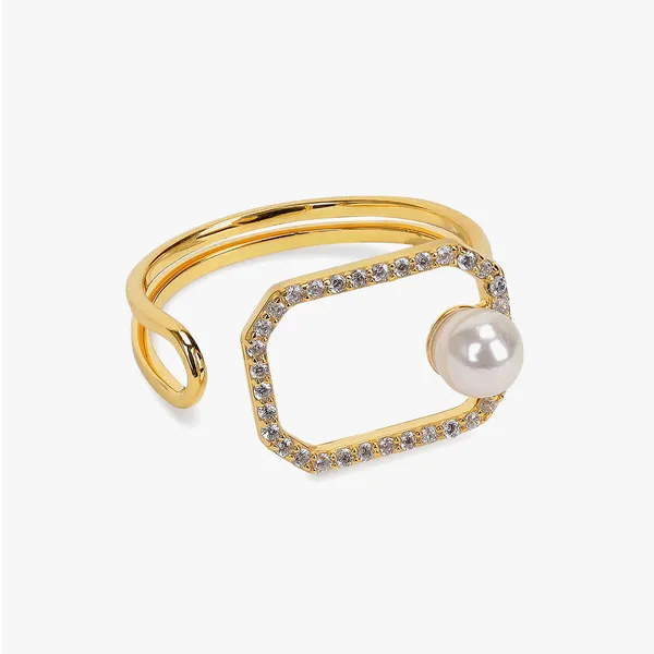 Tio_Golden_Adjustable_Pearl_Ring