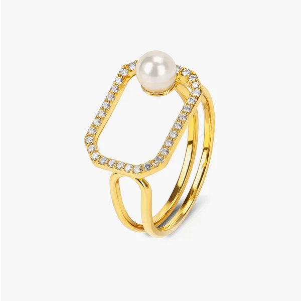 Tio_Golden_Adjustable_Pearl_Ring