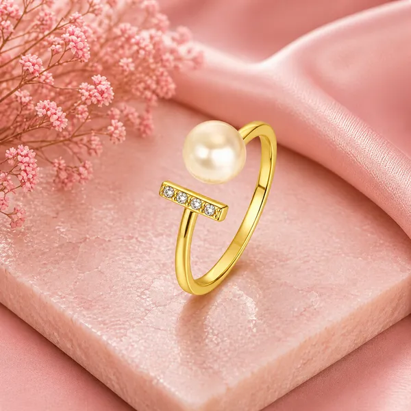 Poi_Golden_Pearl_Adjustable_Ring