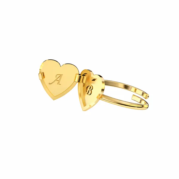 Bina_Golden_And_Red_Adjustable_Ring