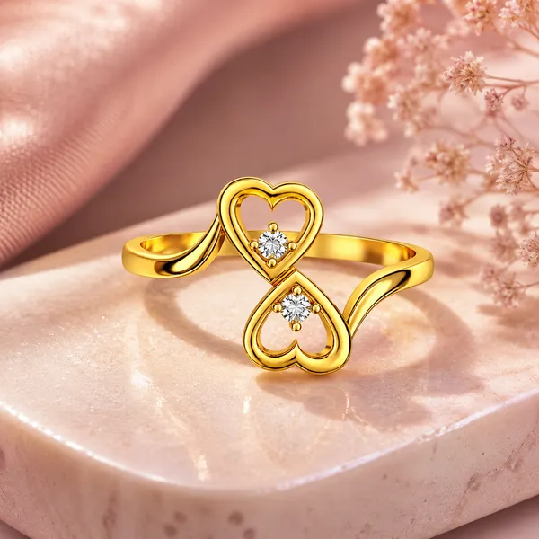 Nila_Golden_Heart_Adjustable_Ring