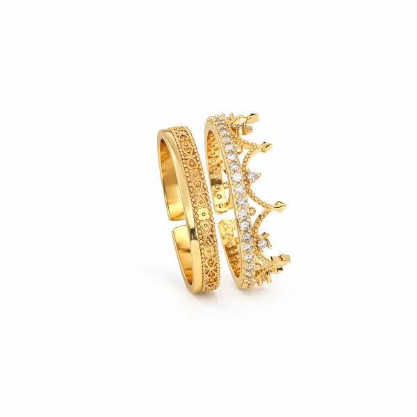Zaya_Golden_Adjustable_Ring_Set
