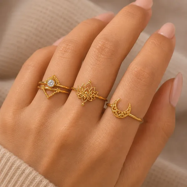 Lily_Golden_Adjustable_Ring_Set