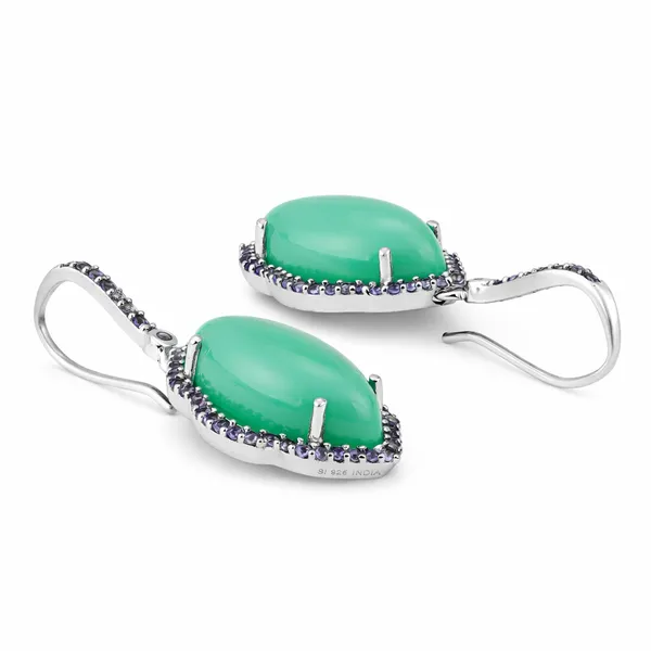 Zova_Silver_And_Green_Chalcedony_Earrings