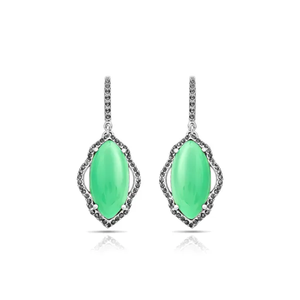 Zova_Silver_And_Green_Chalcedony_Earrings