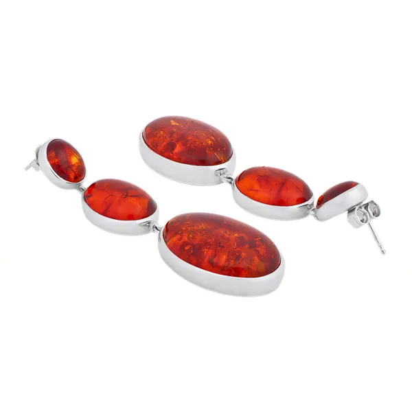 Rosa_Silver_And_Red_Amber_Earrings