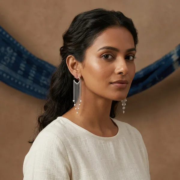 Kira_Silver_Huggies_Pearl_Earrings