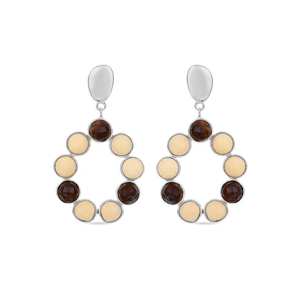 Sia_Silver_Round_Earrings