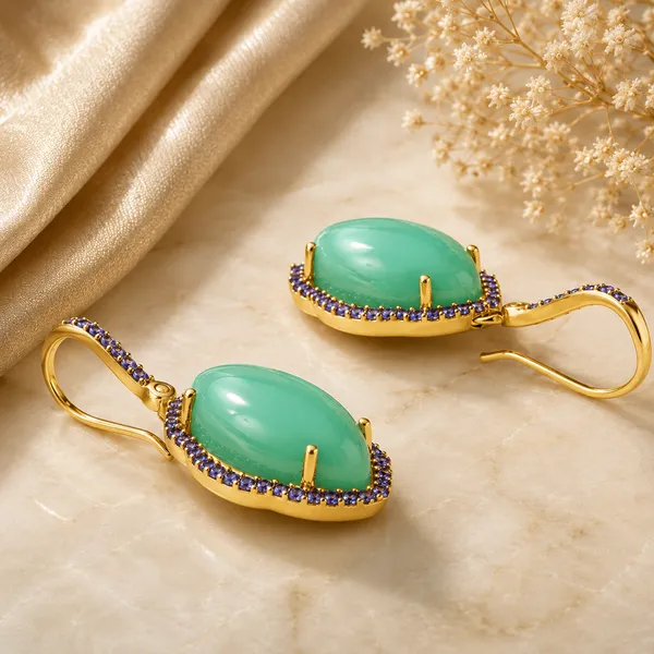 Zova_Golden_And_Green_Chalcedony_Earrings