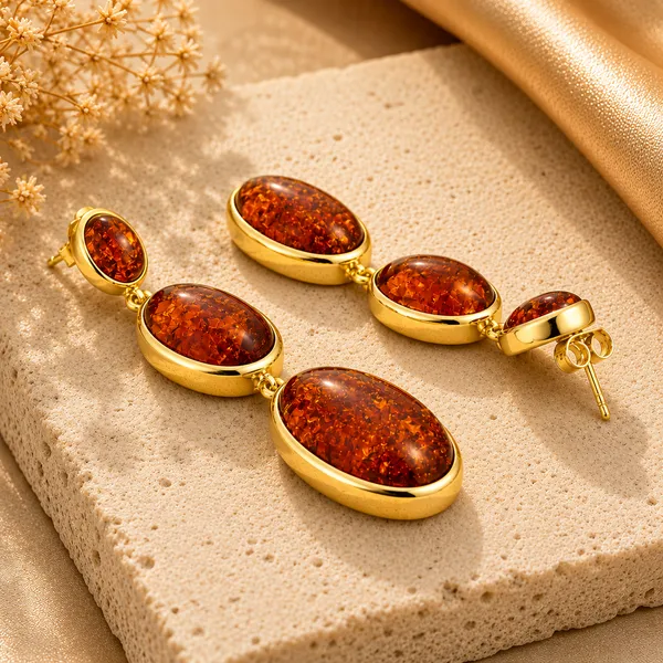 Rosa_Golden_And_Red_Amber_Earrings