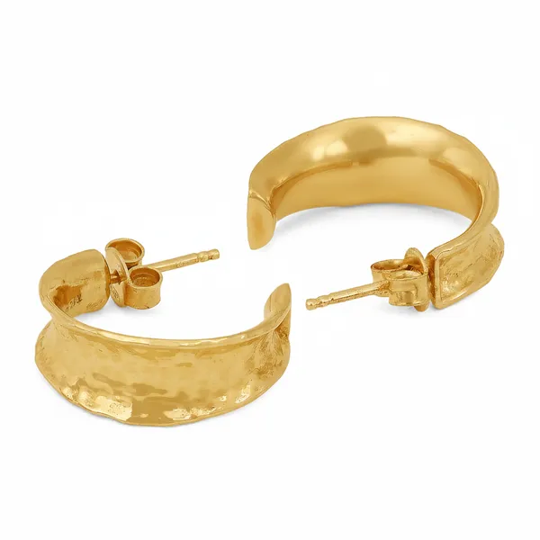 Lyra_Golden_Hammered_Earrings