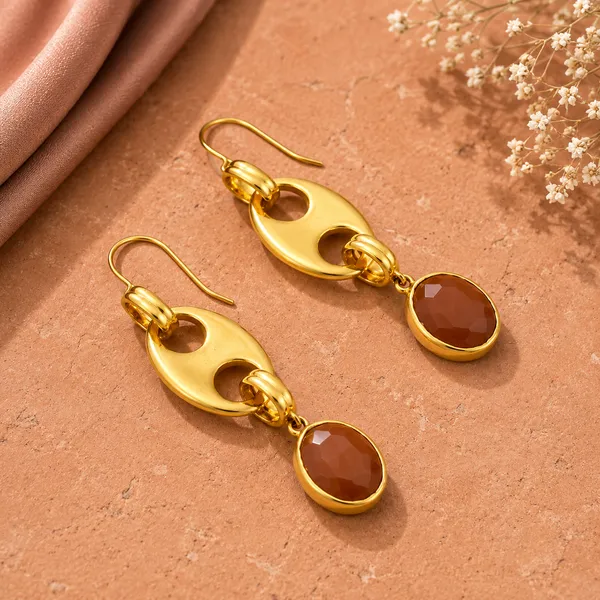 Nova_Golden_And_Red_Earrings