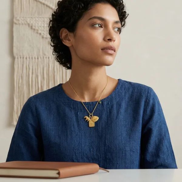 Ziva_Golden_Taurus_Zodiac_Necklace