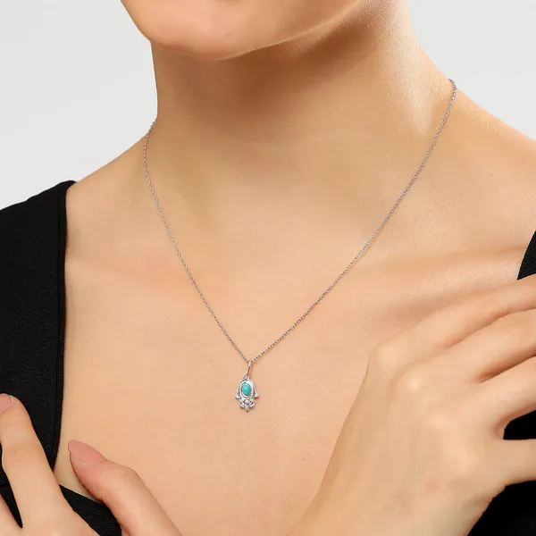 Lily_Silver_Turquoise_Pendant