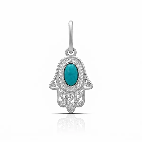 Lily_Silver_Turquoise_Pendant
