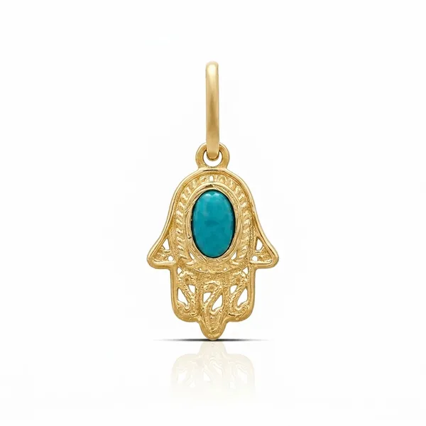 Lily_Golden_Turquoise_Pendant