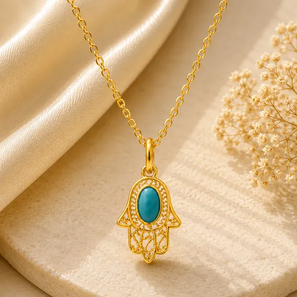 Lily_Golden_Turquoise_Pendant